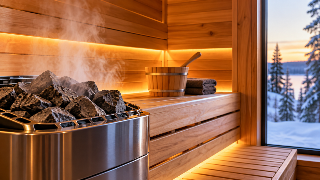 How long does a sauna take to heat up with a traditional electric heater